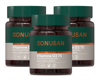 Bonusan Vitamine D3 75 Capsules Multiverpakking