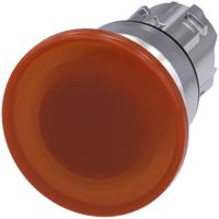 Siemens 3SU10511BD000AA0 3SU1051-1BD00-0AA0 Paddenstoelknop Metalen frontring, Hoogglans Knop Zilver, Amber 1 stuk(s)