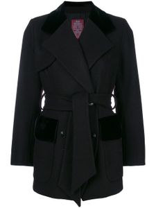 John Galliano Pre-Owned belted double-breasted coat - Noir