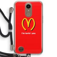 I'm lovin' you: LG K10 (2017) Transparant Hoesje met koord