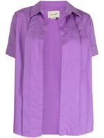 Bambah chemise en coton à manches courtes - Violet - thumbnail