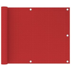 VidaXL Balkonscherm 75x300 cm hdpe rood