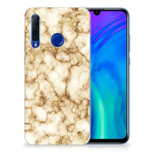 Honor 20 Lite TPU Siliconen Hoesje Marmer Goud