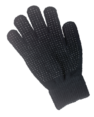 Rijhandschoen Magic Grippy zwart kids