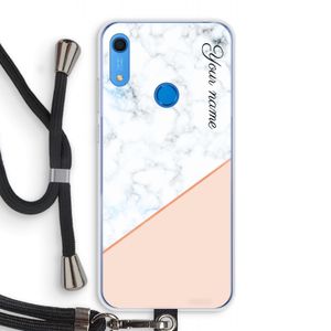 Marmer in stijl: Huawei Y6s Transparant Hoesje met koord