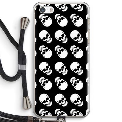 Musketon Skulls: iPhone 5 / 5S / SE Transparant Hoesje met koord