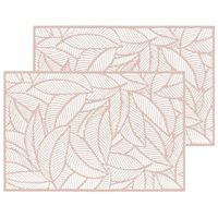 Set van 6x stuks placemats Jungle roze PVC 45 x 30 cm - Placemats