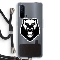Angry Bear (white): OnePlus Nord CE 5G Transparant Hoesje met koord