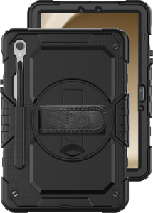 Just in Case Samsung Galaxy Tab S9 / S9 FE Rotating Back Cover Zwart