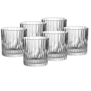 Set van 12x stuks drinkglazen/whisky glazen transparant 310 ml Manhattan