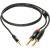 Klotz KY5-150 MiniLink Pro Y-kabel 3.5mm 3p - 2x 6.35mm 2p 1.5 meter