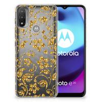 Motorola Moto E20 | E40 | TPU Case | Gouden Bloemen
