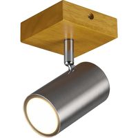 LED Plafondspot - Trion Milona - GU10 Fitting - 1-lichts - Rond - Mat Nikkel - Aluminium - thumbnail