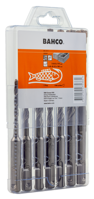 Bahco SDS+ borensets | 2-snijkanten | voor beton | 7-delig | 4652-SET-7