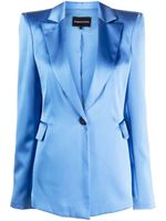 BCBG Max Azria blazer en satin à simple boutonnage - Bleu