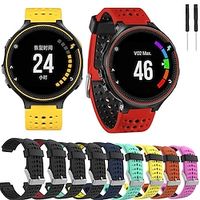 Horlogeband voor Garmin Forerunner 220/230/235/620/630/735XT Approach S20 / S6 / S5 Siliconen Vervanging Band met verwijderingstool Ademend Sportband Polsbandje Lightinthebox - thumbnail