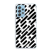Zwarte vegen: Samsung Galaxy A73 Transparant Hoesje Zwarte vegen: Samsung Galaxy A73 Transparant Hoesje