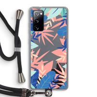 Tropisch: Samsung Galaxy S20 FE / S20 FE 5G Transparant Hoesje met koord