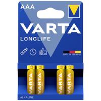 Varta LONGLIFE AAA Bli 4 AAA batterij (potlood) Alkaline 1200 mAh 1.5 V 4 stuk(s) Varta LONGLIFE AAA Bli 4 AAA batterij (potlood) Alkaline 1200 mAh 1.5 V 4 stuk(s)