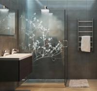 Raamsticker elegante bladsilhouet