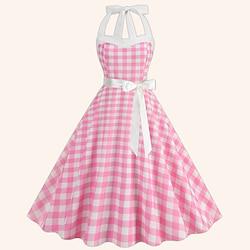 retro vintage jaren 1950 jurk a-lijn jurk swingjurk midi dames halter date jurk Lightinthebox
