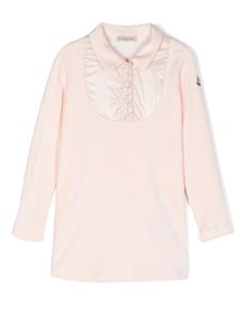 Moncler Enfant robe à patch logo - Rose