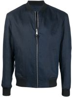 Billionaire veste bomber zippée à motif poitrine - Bleu