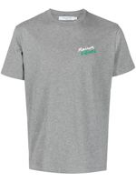 Maison Kitsuné t-shirt en coton à logo brodé - Gris