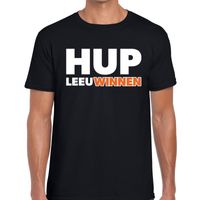 Nederland supporter t-shirt Hup LeeuWinnen zwart heren - thumbnail