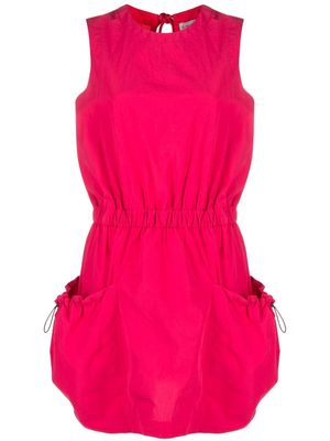 Moncler robe courte en coton à design sans manches - Rose