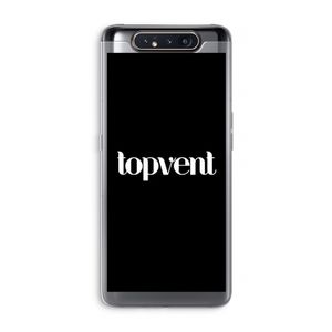 Topvent Zwart: Samsung Galaxy A80 Transparant Hoesje