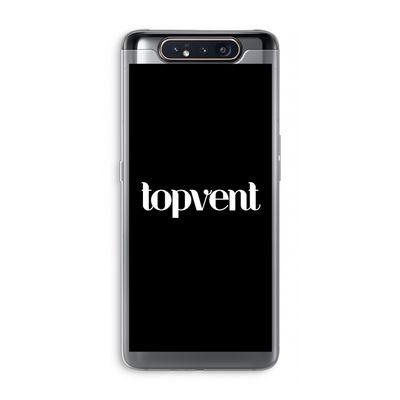 Topvent Zwart: Samsung Galaxy A80 Transparant Hoesje