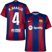 FC Barcelona Shirt Thuis 2023-2024 + R. Araujo 4 - thumbnail