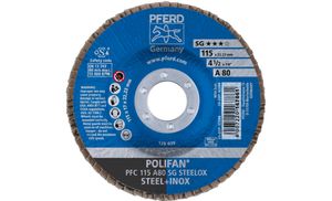 PFERD 67708115 PFC 115 A 80 SG STEELOX Lamellenschijf Diameter 115 mm Boordiameter 22.23 mm RVS, Staal 10 stuk(s)