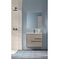 Saniclass Prime Essential Badkamermeubelset - 60x55x46cm - 1 rechthoekige wasbak wit - 1 kraangat - 2 lades - rechthoekige spiegel - taupe SW892660/SW804530/SW724610 Saniclass Prime Essential Badkamermeubelset - 60x55x46cm - 1 rechthoekige wasbak wit - 1 kraangat - 2 lades - rechthoekige spiegel - taupe SW892660/SW804530/SW724610