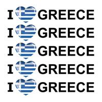 Sticker - 10x - I love Greece - 19 x 4 cm - griekenland - landenthema