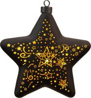 Led ster glas sterren 19 cm zwart/goud Anna's Collection - Annas collection