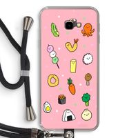 Happy bento friends: Samsung Galaxy J4 Plus Transparant Hoesje met koord Happy bento friends: Samsung Galaxy J4 Plus Transparant Hoesje met koord