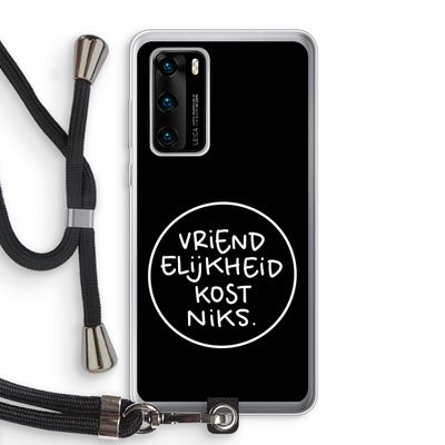 Vriendelijkheid: Huawei P40 Transparant Hoesje met koord