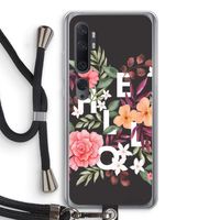 Hello in flowers: Xiaomi Mi Note 10 Transparant Hoesje met koord