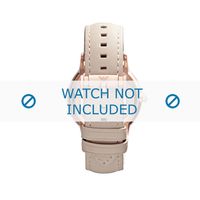 Horlogeband Armani AR2466 Leder Beige 20mm
