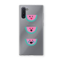 Smiley watermeloen: Samsung Galaxy Note 10 Transparant Hoesje