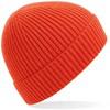 Beechfield CB380 Engineered Knit Ribbed Beanie - Fire Red - One Size