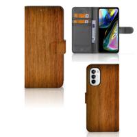 Motorola Moto G52 | Moto G82 | Book Style Case | Donker Hout