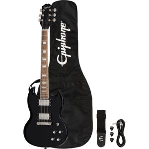 Epiphone Power Players SG Dark Matter Ebony 7/8 elektrische gitaar met gigbag, strap, kabel en plectrums