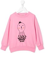 Weekend House Kids. sweat à logo imprimé à manches longues - Rose