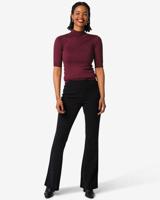 HEMA Damesbroek flared glitter zwart (zwart)