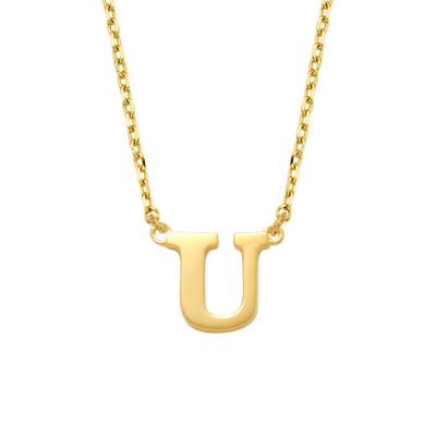 Minimalistische letter ketting - 14K GOUD - Goud - U