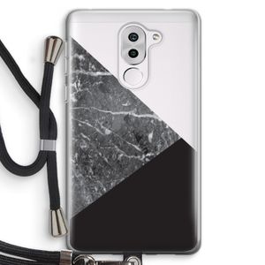 Combinatie marmer: Honor 6X Transparant Hoesje met koord