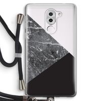 Combinatie marmer: Honor 6X Transparant Hoesje met koord